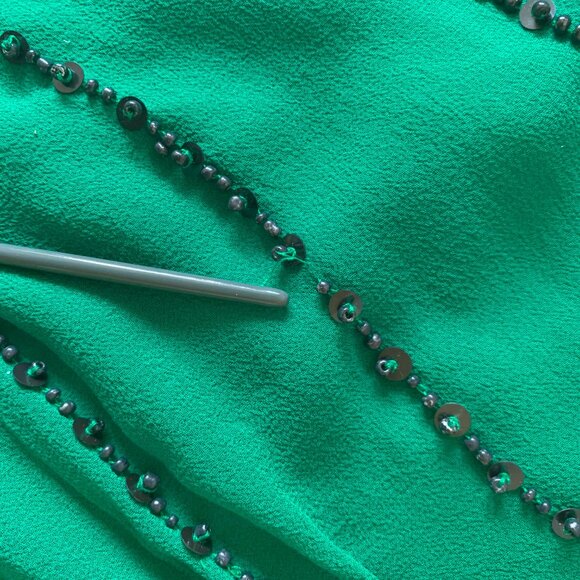 Anthropologie Carnation Lily Lily Rose Sleeveless Beaded Sheer Blouse Fairy Boho - Picture 10 of 13